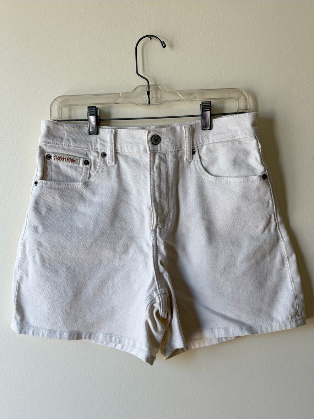 Calvin Klein White Women's Denim Shorts Size 28